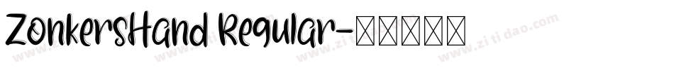 ZonkersHand Regular字体转换